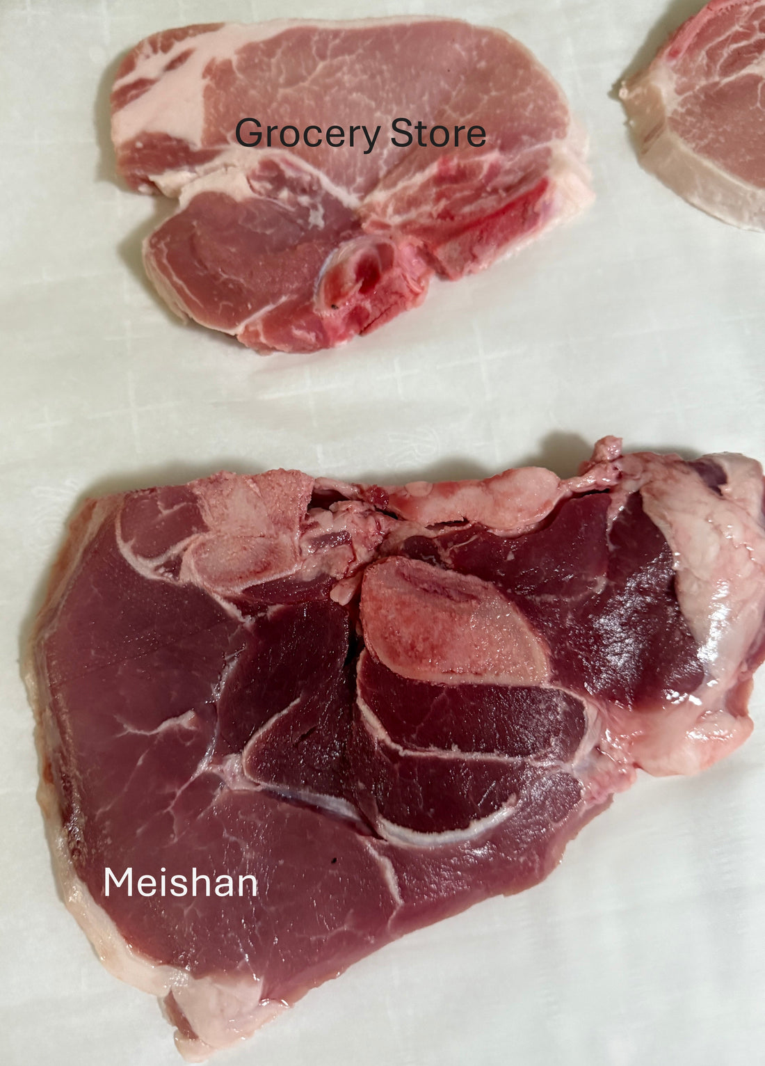 Grocery store vs. Meishan Chops